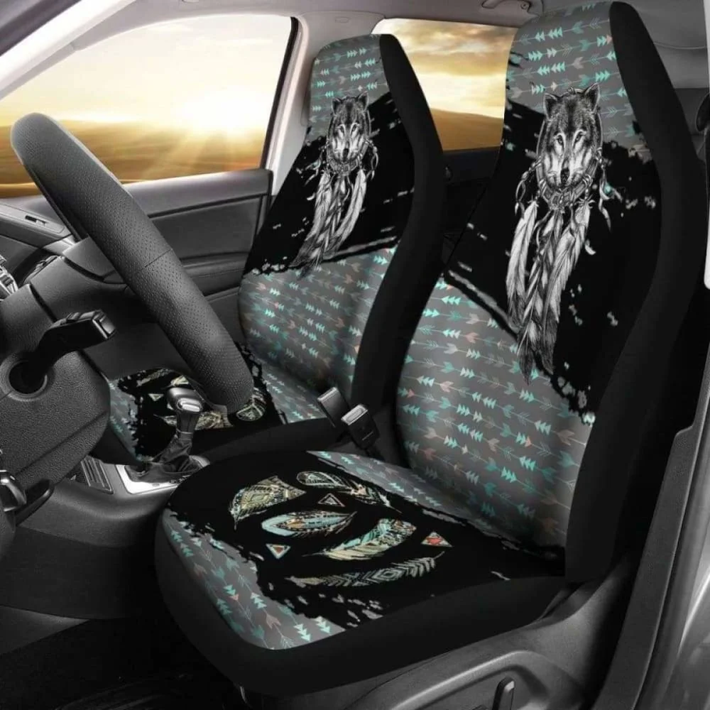 

Native Wolf Car Seat Covers 200904,Pack of Front Seat Cover