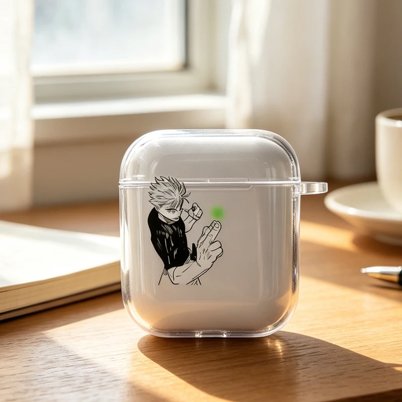 Фото Чехол для наушников в стиле японского аниме для Airpods Pro 4 3 Pro2, защитный чехол для Airpods 2 3 4, ударопрочный защитный чехол. №3