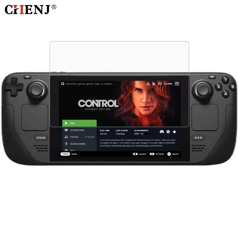 

1pc 9H Tempered Glass For Steam Deck 7'' Game Console Oil Proof Tempered Film Screen Protector Protective Film