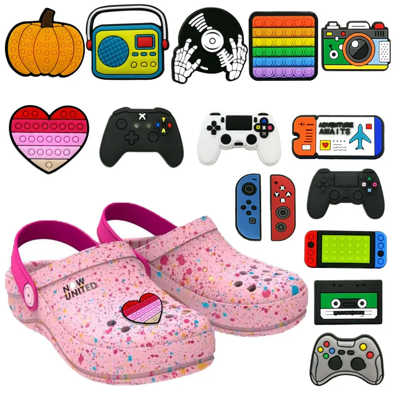 

1pcs Gamepad Croc Charms Accessories Sneakers Shoe Decorations Pins for Croc Woman Men Croc Jeans Dropshipping