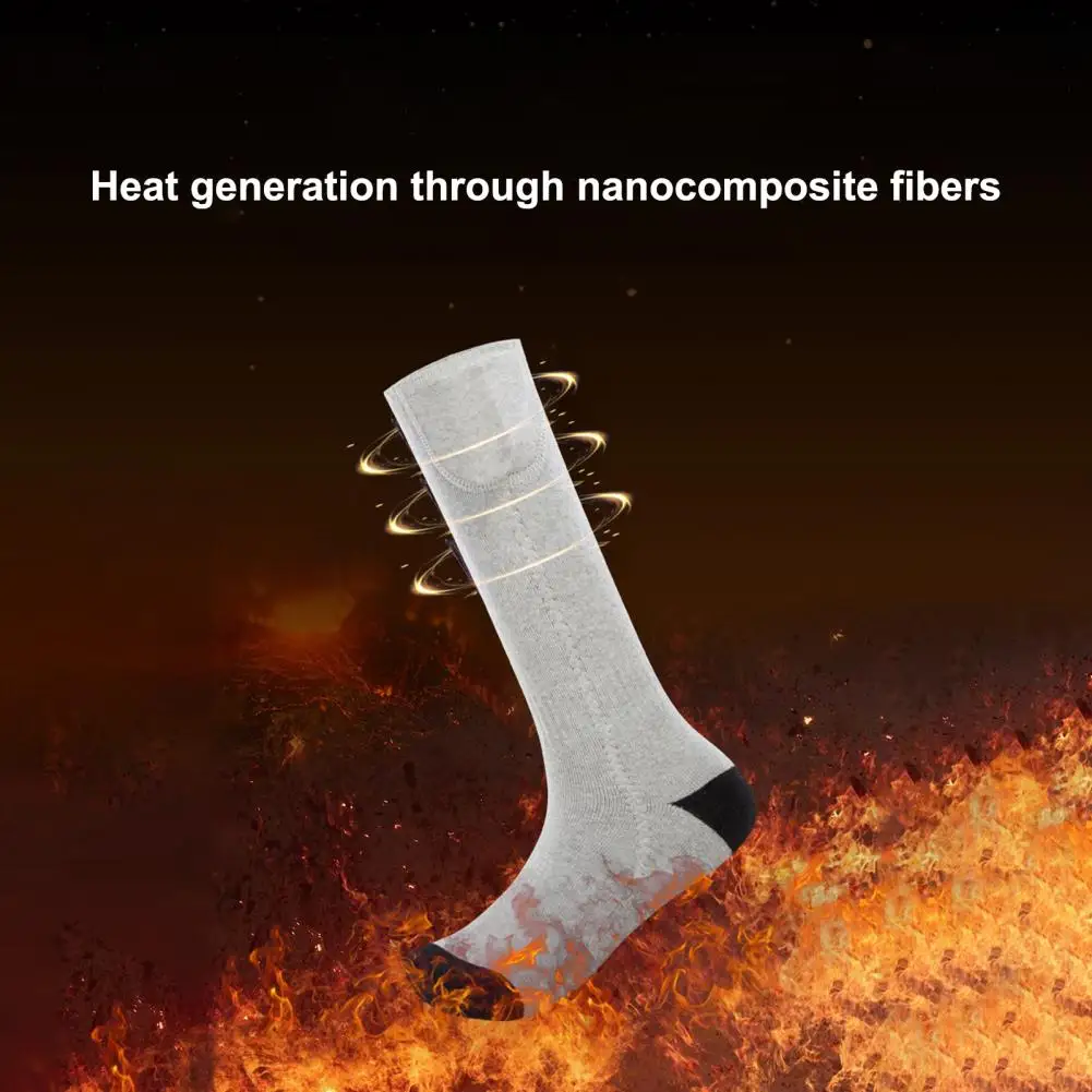 Practical Heating Socks Breathable 3 Gears Ski Sport Thermal Socks  Intelligent Control Thermal Socks for Outdoor