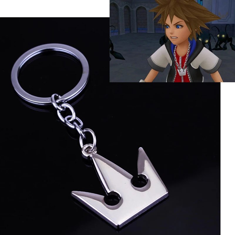 

Game Kingdom Hearts The Same Keychain Fashion Simple Wild Keychain Backpack Pendant Creative Alloy Jewelry Crown Keychain Gift