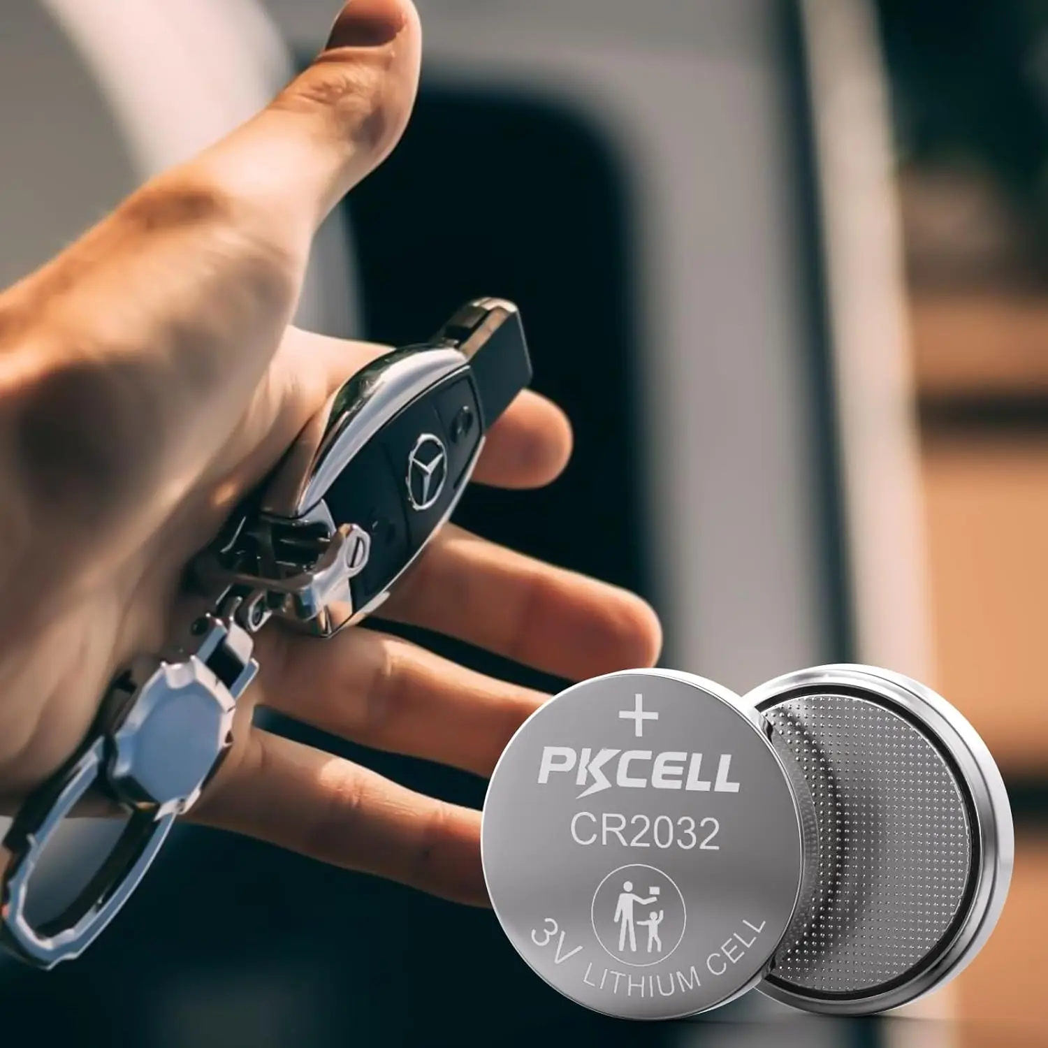 PKCELL 20PCS CR2032 3V Button Batteries BR2032 DL2032 ECR2032 Cell Coin Lithium Battery Watches Car Remote Key