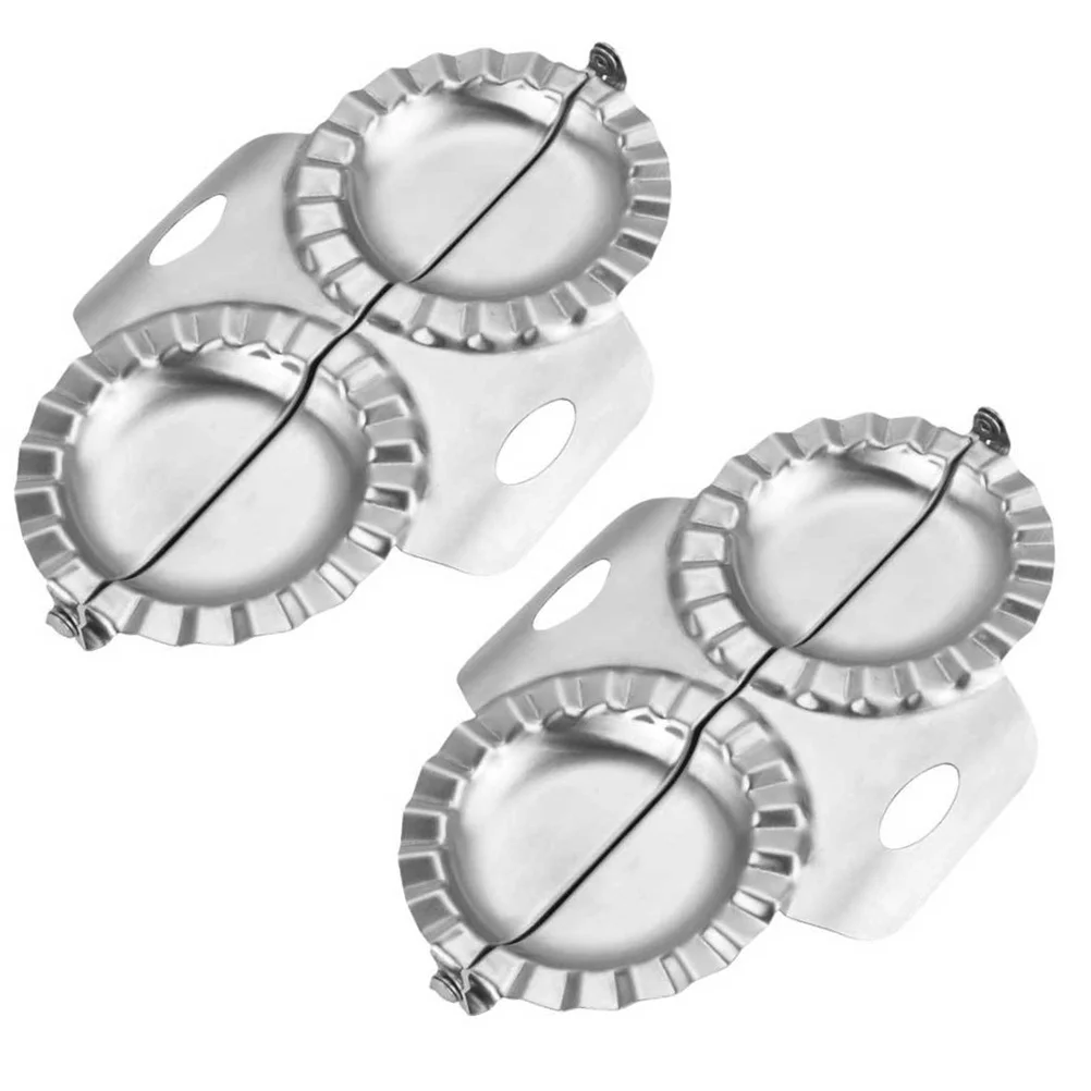 

2 Pcs Dumpling Maker Hand Tools Dough 304 Stainless Steel Rustless Dumplins Makers