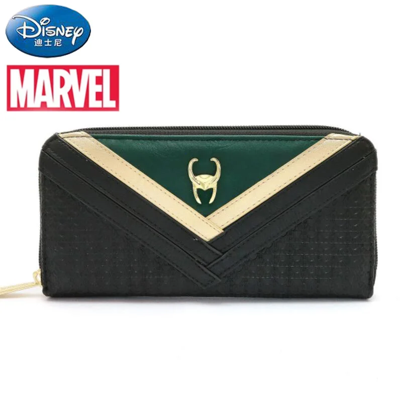 

Оригинальный новый мужской кошелек Disney Marvel Loki, мужской клатч с несколькими отделениями для карт, высококачественный вместительный роскошн...