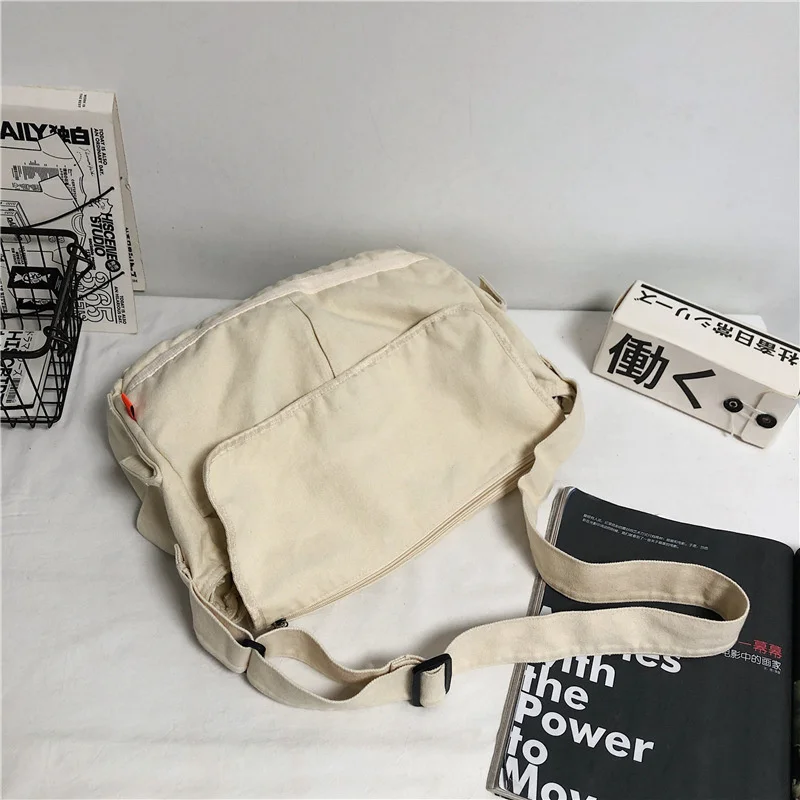 

New Harajuku Japanese Canvas Crossbody Bag Women's Leisure Student Postman s Female Large Capacity Shoulder
