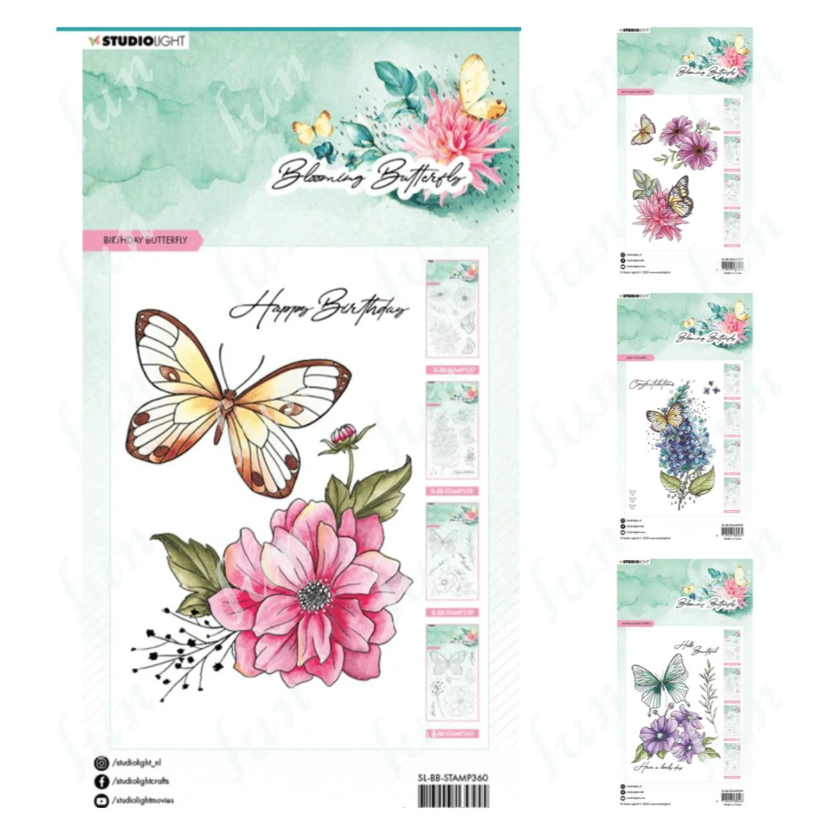 

Clear Stamps Handmade Diy Scrapbooking Greeting Card Decoration Reusable Blooming Butterfly Flowers Molds Embossing Template