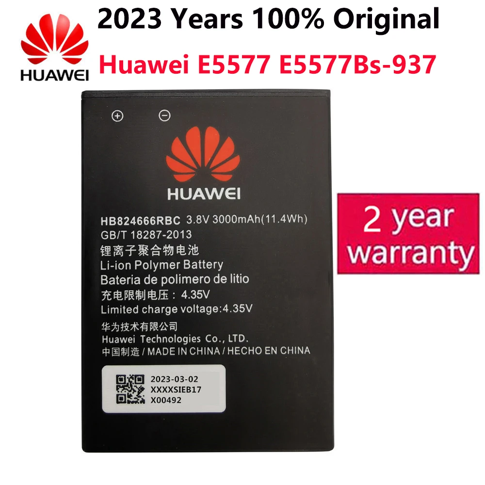 

Оригинальная сменная батарея Hua Wei HB824666RBC для телефона Huawei E5577 EBS-937, Wi-Fi-роутер, литий-ионная батарея, емкость 3000 мАч