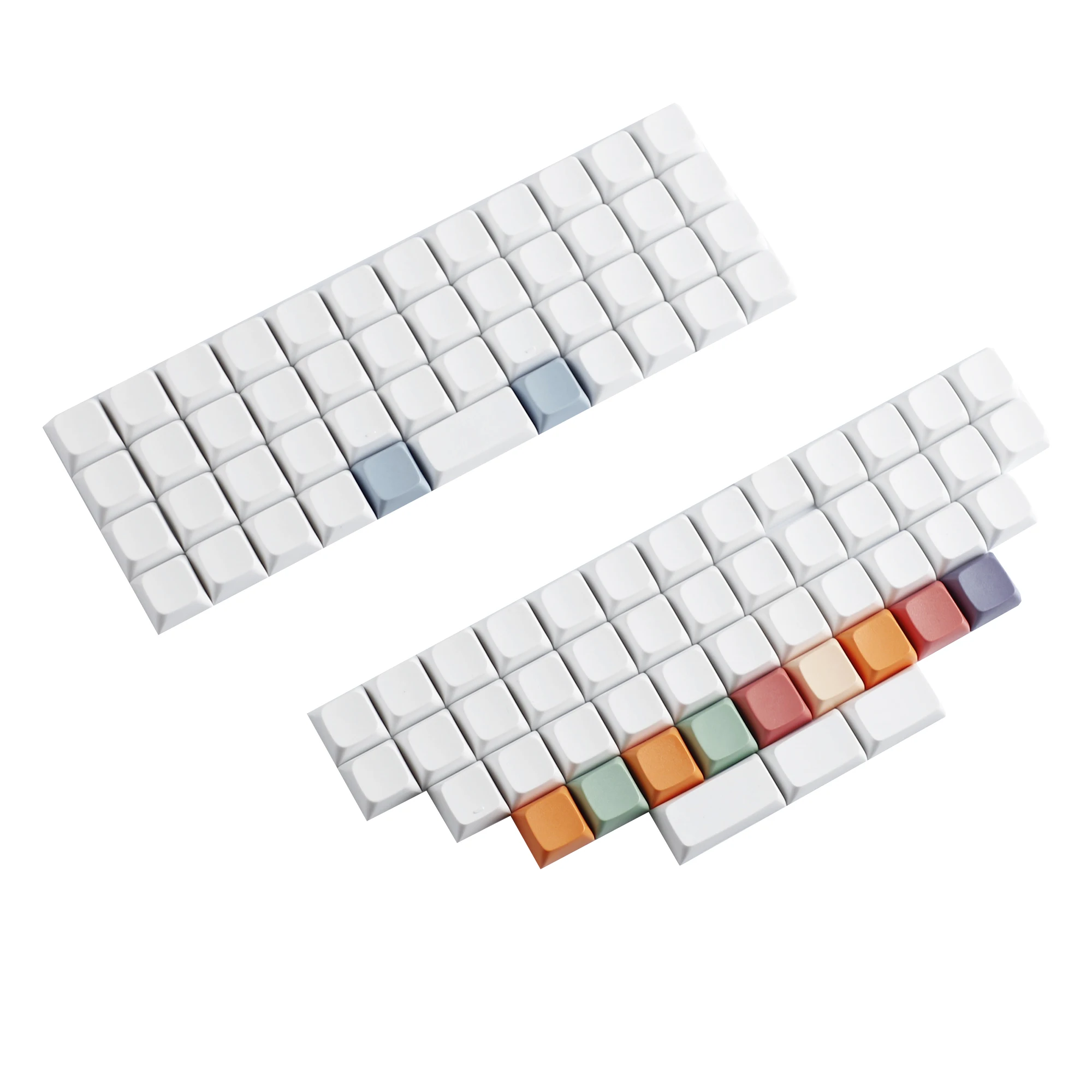 Фото XDA V2 DSA Пустые цветные колпачки для клавиш из ПБТ для оригинальной раскладки клавиатуры MX XD75 ID75 Split 36 Corne Split 46 Planck Preonic Niu40 №1