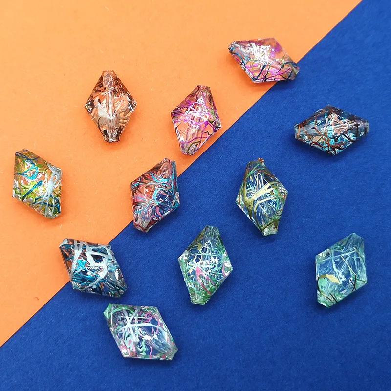 

Acrylic Diamond Lacquer Imitation Amber Straight Hole Pointed Beads Beaded Diy Jewelry Accessories Bracelet Diy Material