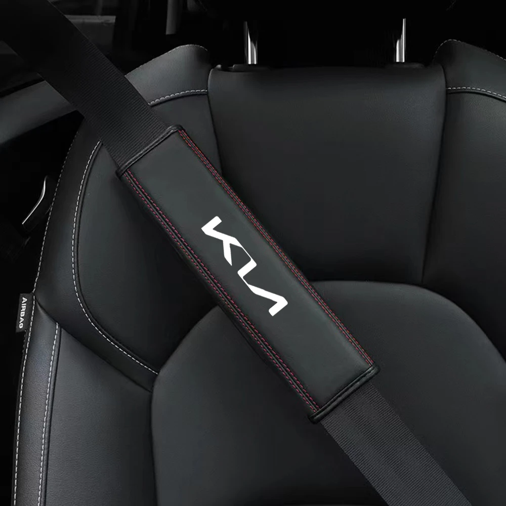 

1 шт., кожаный чехол для автомобильного ремня безопасности kia k9 rio