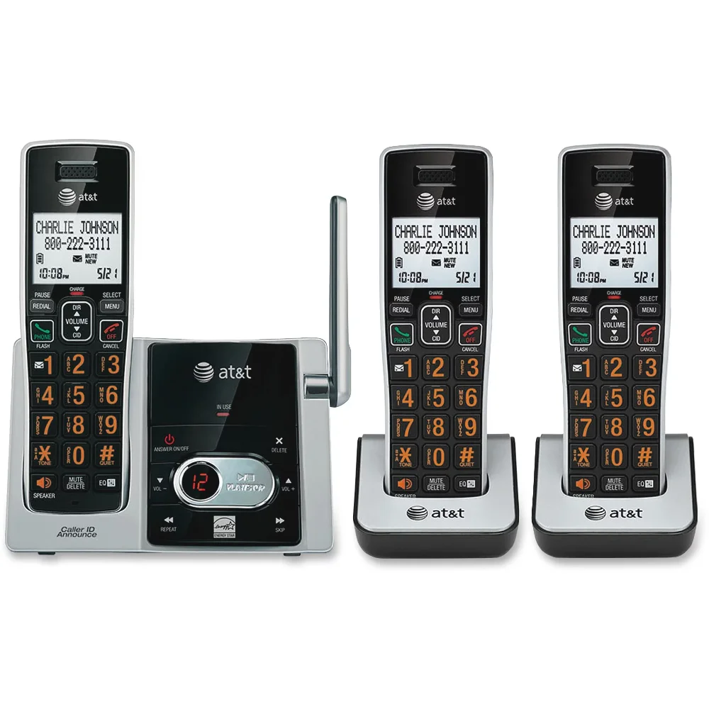 ATTCL82313, 3-Handset Cordless Answering System, 3