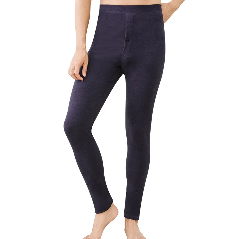 Autumn Thermal Underwear Men Long Johns Winter Warm Thicken Elastic Thermo Underwear Leggings Mens High Waist Thermal Bottoms