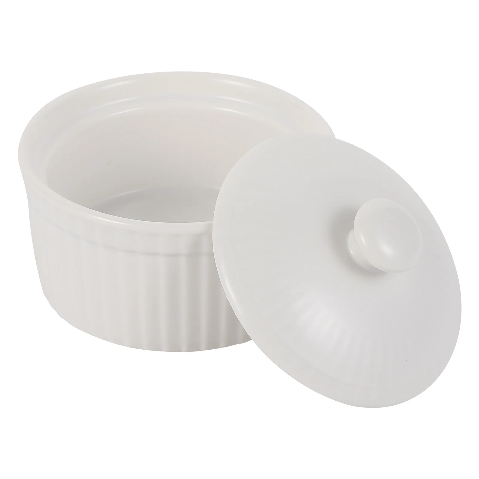 

1 Pc Ceramic Steaming Bowl With Lid Caramel Pudding Bowl Steamed Egg Bowl