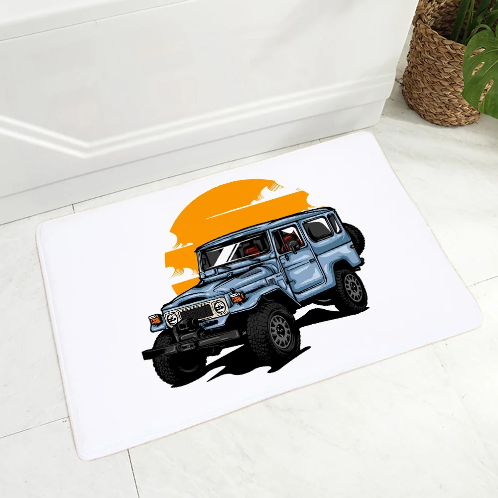 

Carpet Rug Kitchen Mat Flannel Soft Modern Living Room Memory Foam Cartoon Excavator Bulldozer Bath Mats Prayer Rug Room Carpets