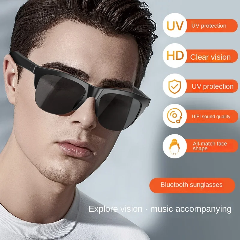 

2023 TWS Smart Glasses Wireless Bluetooth 5.3 Calling Sunglasses Sport HD Audio Hands-Free Music Anti-Blue Eyeglasses Outdoor