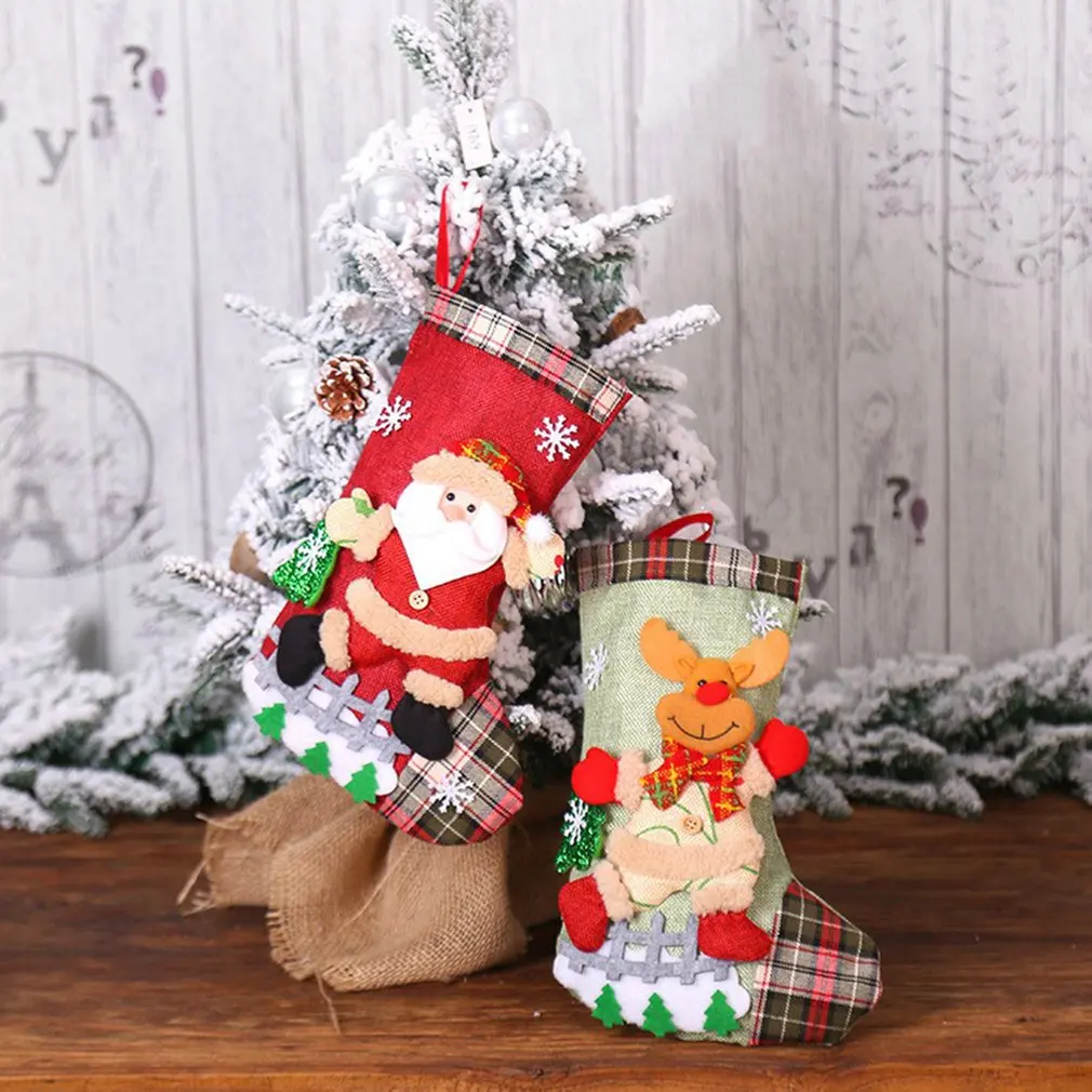 

Новогодние и рождественские чулки 2021, искусственный подарок, мешок для конфет, рождественские украшения для дома, рождественские носки, укр...