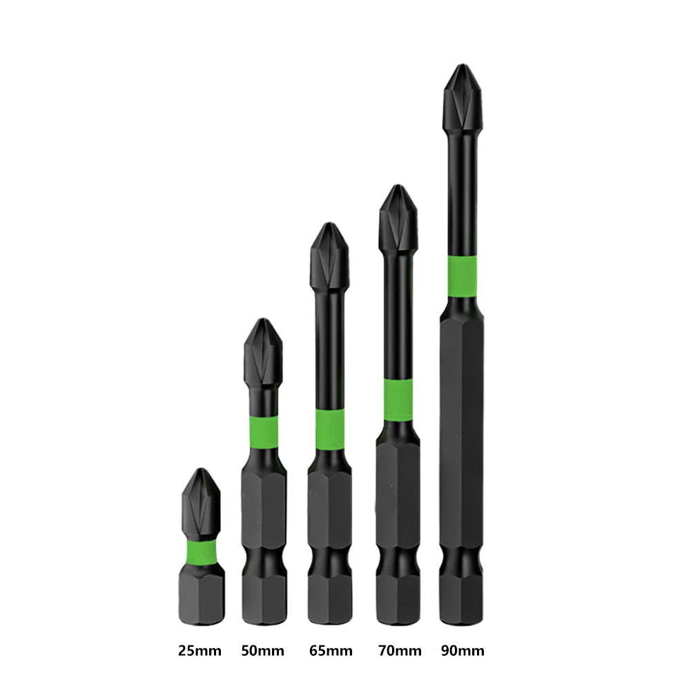 

25/50/65/70/ 90mm Screwdriver Bits 5pcs Alloy Steel Anti Non-slip Black Hand Tool Set Hex Drill Bit High Hardness