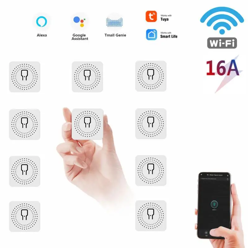 

Умный мини-выключатель Tuya 16 А с поддержкой Wi-Fi и таймером