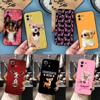 chihuahua dog phone case for redmi k40 k40s k30 k20 pro plus k50 extreme go 8 8a 9 9a 9c 9t 10 10x black silicone cover