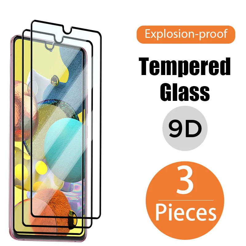 

3PCS Full Cover Glass for Samsung Galaxy A50 A40 A10 A70 A20 A30 Screen Protector for Samsung A51 A21S A71 A31 A41 A11 A12 Glass