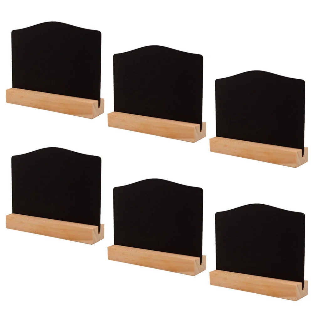 

6pcs Double-sided Mini Blackboard Home Decoration Decorative Chalkboard for Shop Bar Coffee House (Small Size Board with