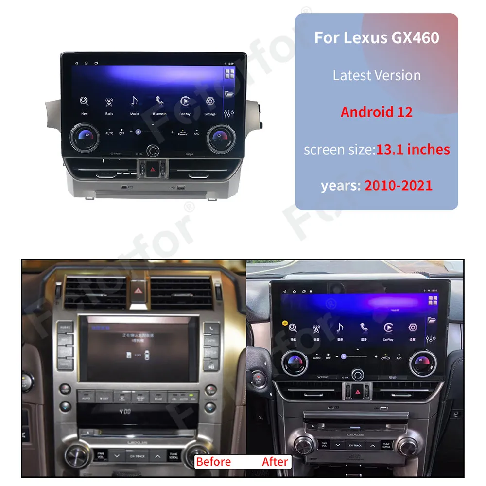 Автомобильная магнитола 4G LTE для Lexus GX460 GX400 2010-2022 автомобильная стереосистема GPS
