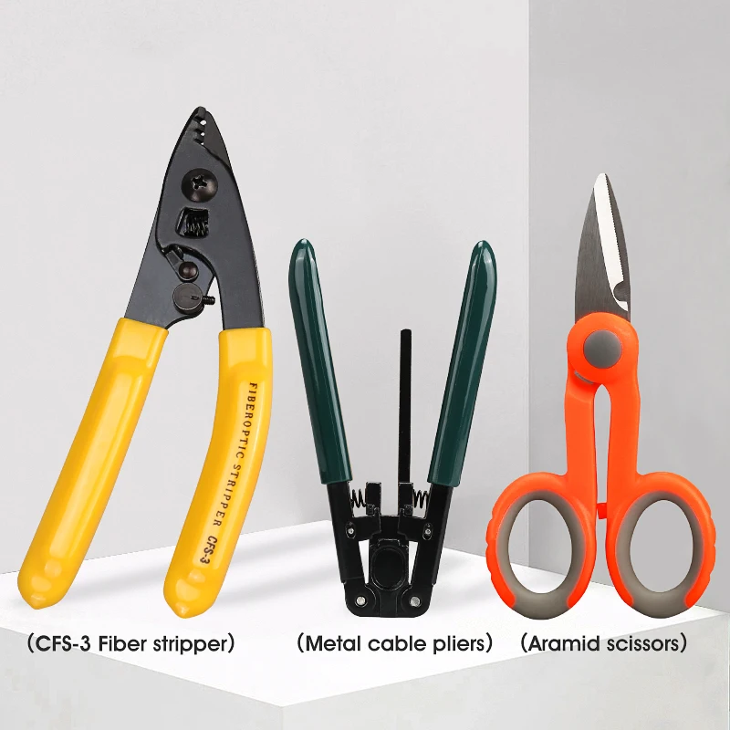 16pcs/set Fiber Optic Tool Kit with SKL-6C Fiber Cleaver and -70+10dBm/-50+26dBm Optical Power Meter 10MW Visual Fault Locator