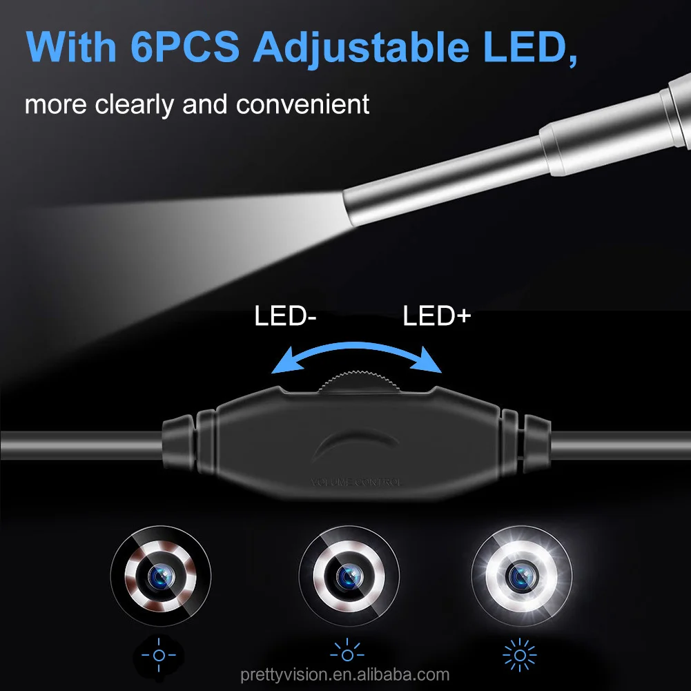 HD отоскоп 3 9 мм 720P эндоскоп для визуальной чистки ушей инспекционная камера с 6