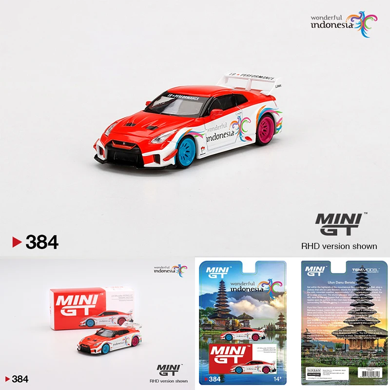 

MINI GT 1:64 LBWK GTR R35 Wonderful Indonesia Limit Alloy Diorama Car Model Collection Miniature Carros Toys 384 In Stock