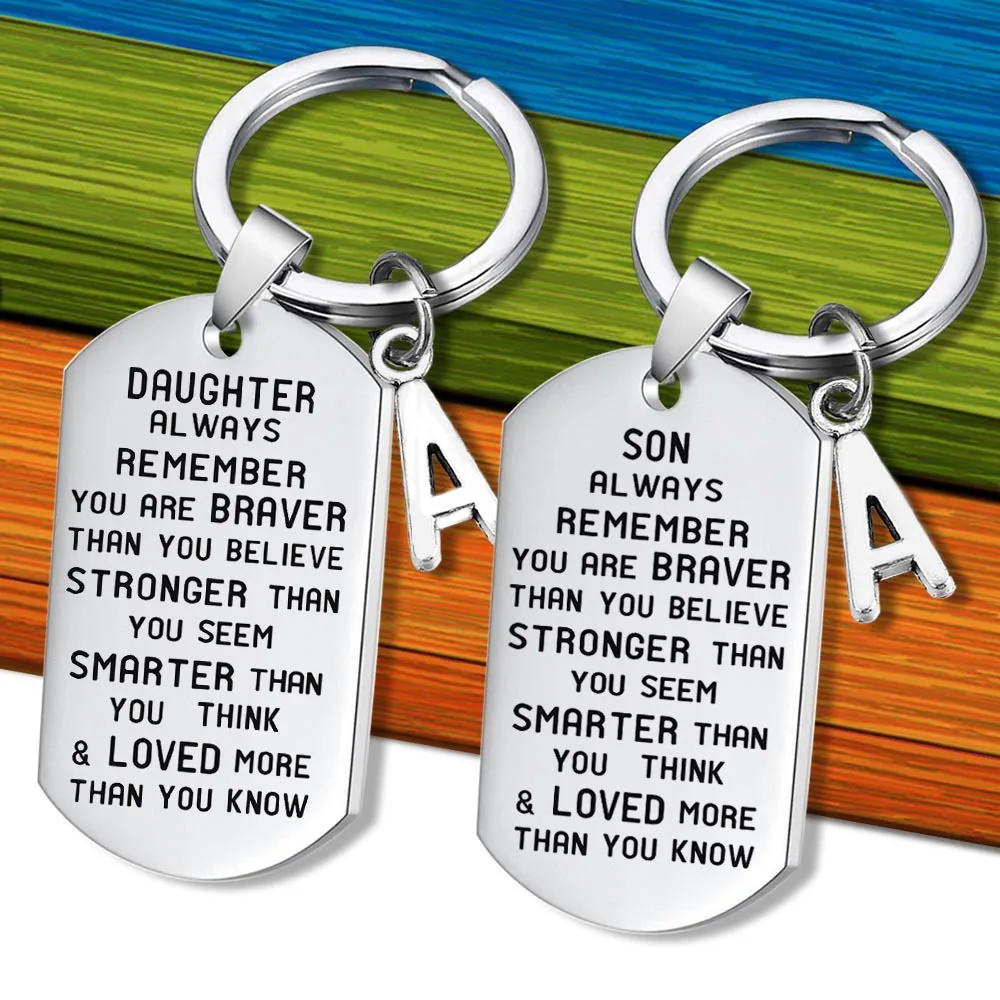 Для сына дочери племянника, племянника, брелок из нержавеющей стали с 26 надписью Love Note, подарок на Рождество, день рождения, сделай сам, оптов...