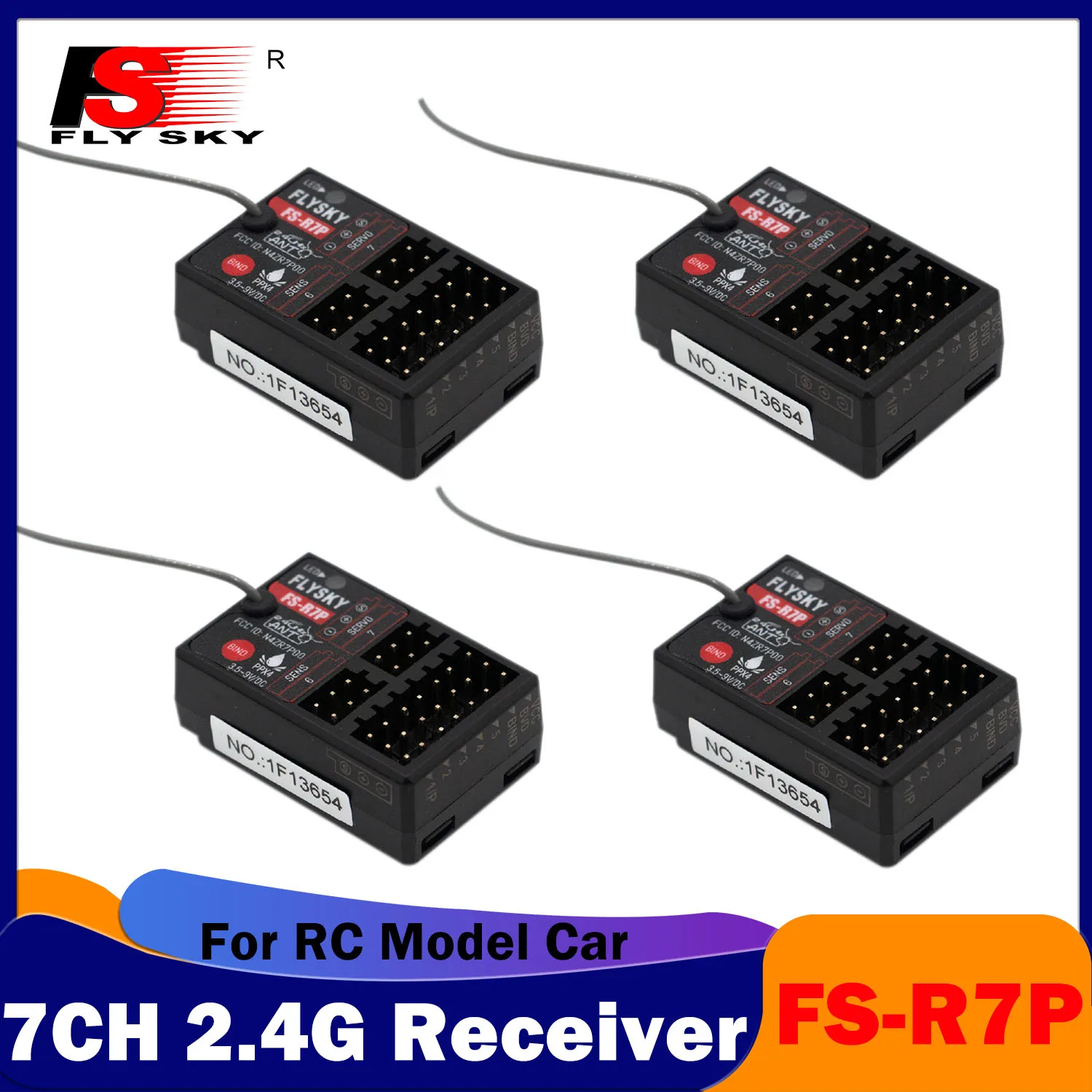 

Водонепроницаемый приемник FLYSKY FS-R7P 7CH 2,4G PPX4, 3,5-8,4 в, одинарная антенна, радио PWM для радиоуправляемой модели автомобиля, передатчик, дистанционное управление, детали для игрушек