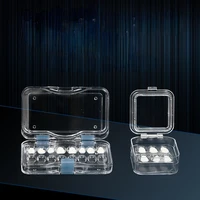 small dental crown box with transparent flexible film crown keeping box plastic teeth tool material inside denture storage