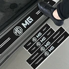 4 шт., водонепроницаемые виниловые наклейки на дверные пороги, из углеродного волокна