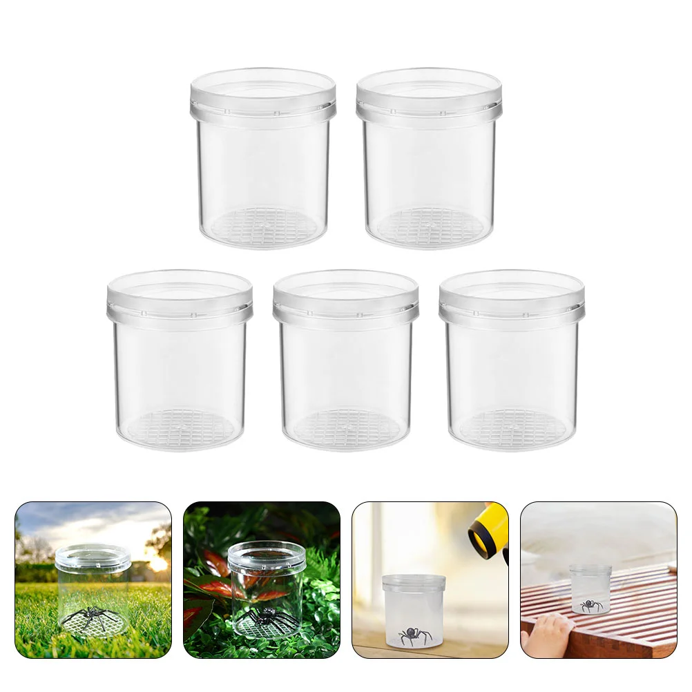 5-шт стеклянная чашка для наблюдения за насекомыми студенческий пластиковый