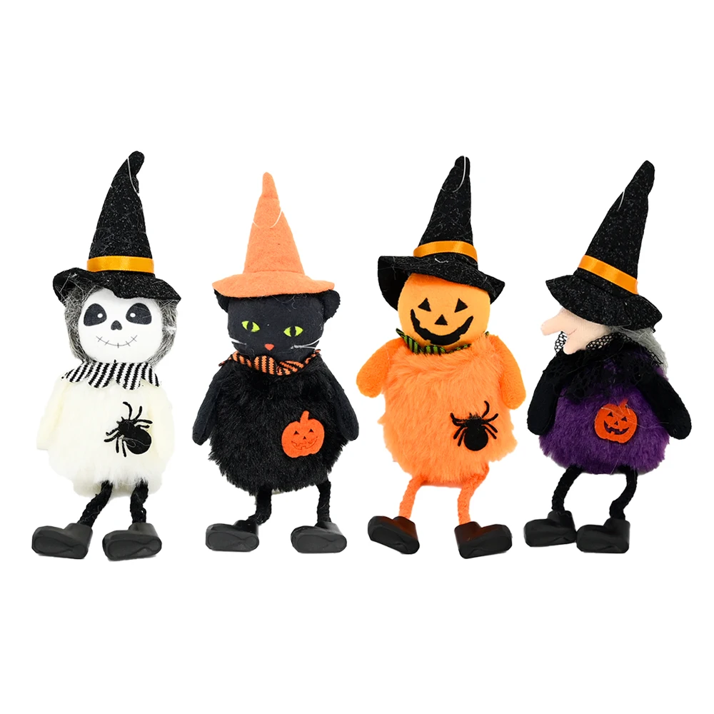 

New Halloween ghost festival decoration horror plush doll hanging decorations witch pumpkin doll ornaments