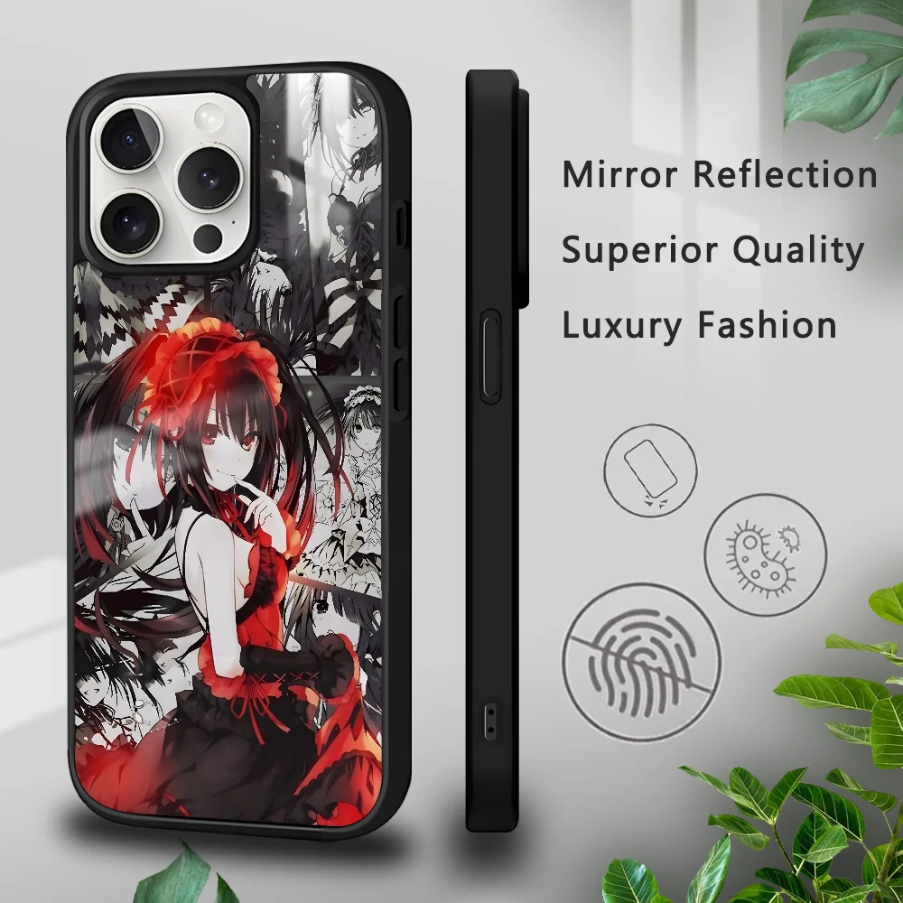 Чехол для телефона Tokisaki Kurumi Date A Live iPhone 16 15 14 13 12 11 Pro Xs Max Mini Plus Celulares Hard Funda