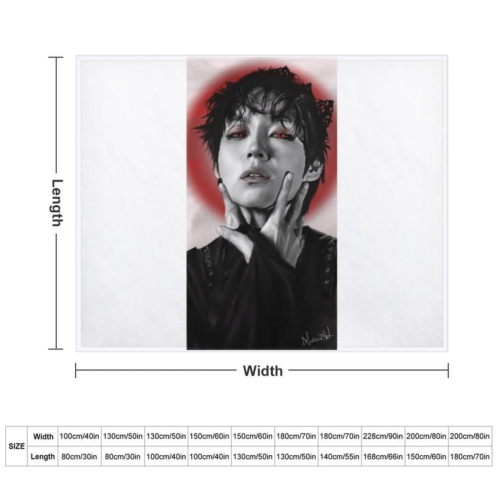 The rose Kim Woosung Sami fanart kpop Throw Blanket Flannels Blankets For Sofas anime