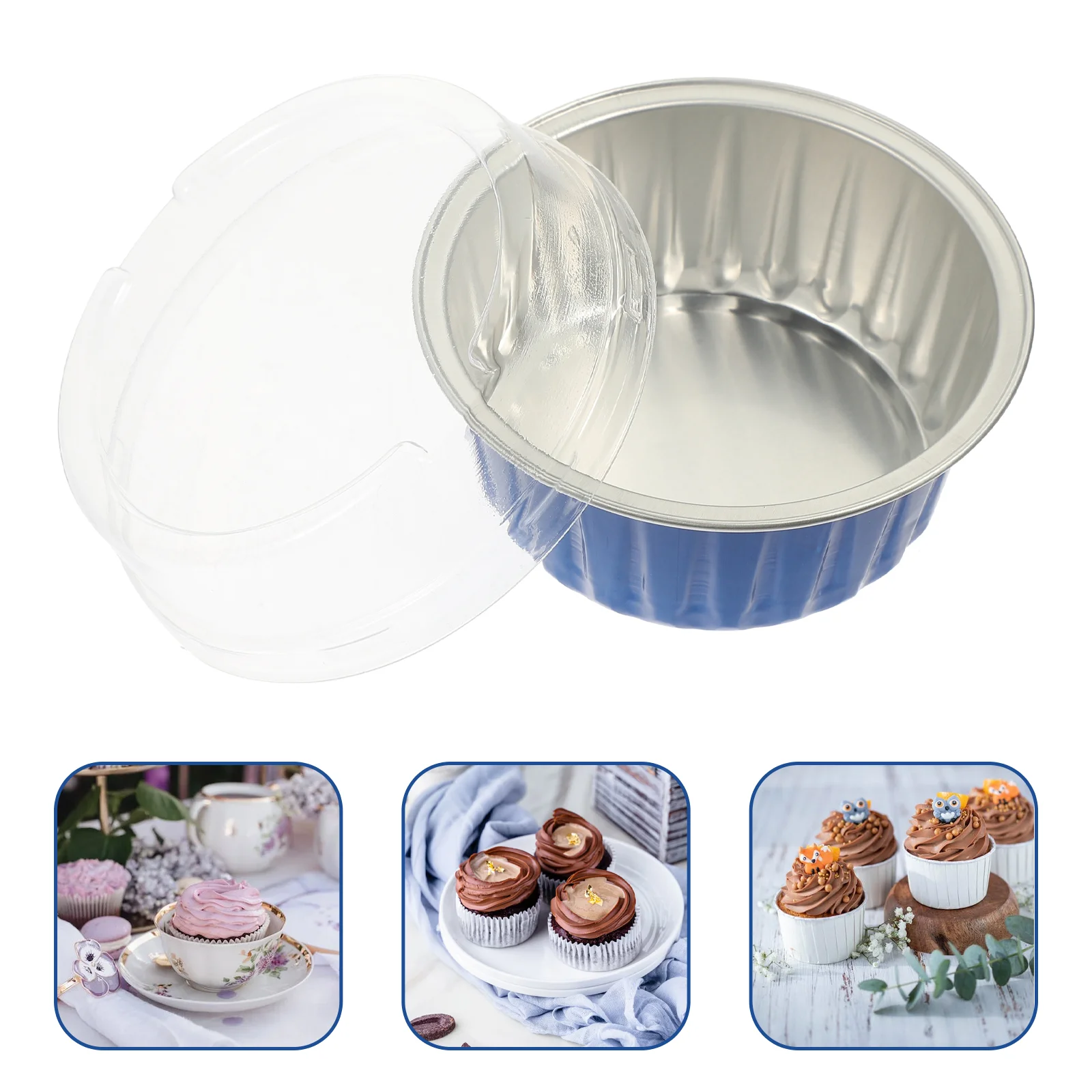 

Cupcake Cups Baking Liners Muffin Foillids Tin Aluminum Tart Cup Cake Disposable Wrappers Pudding Ramekins Holder Dessert Boxes