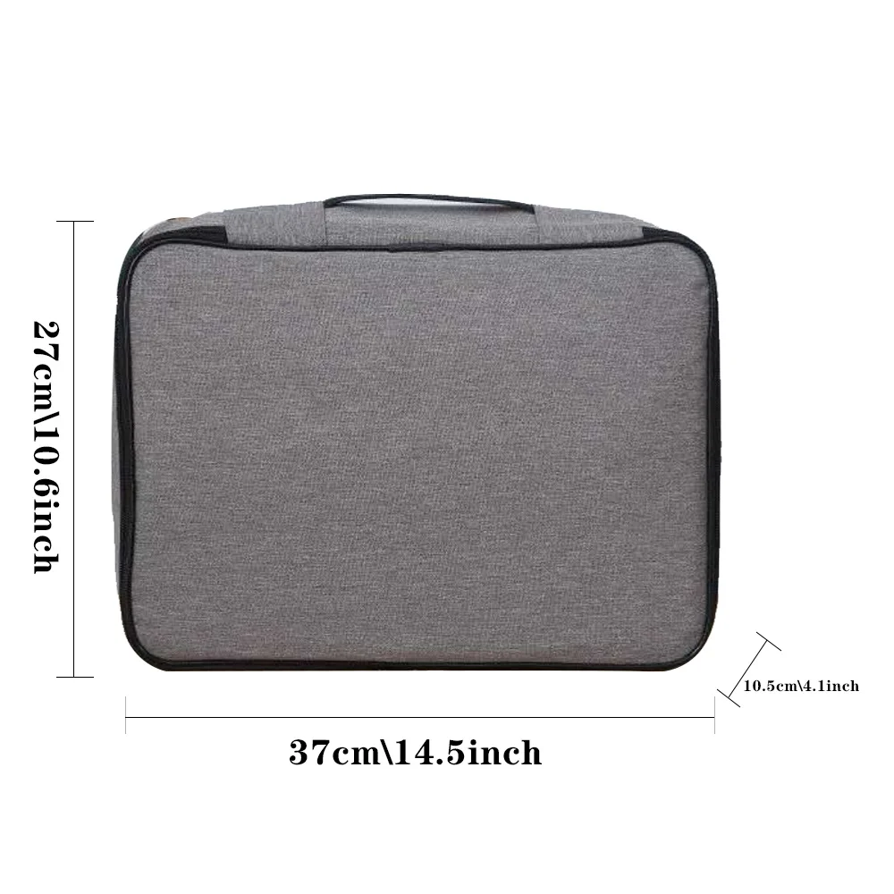 2022 Document Organizer Folder Case Large Lockable Handbags Storage Business Three-layer File Lockbox Travel Home Passport Bag