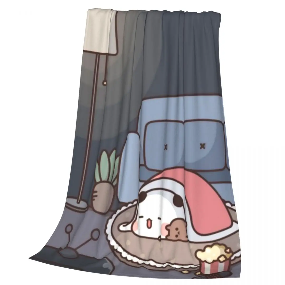 Одеяло с изображением панды медведя обнимающее бубу Дуду фланец текстильный