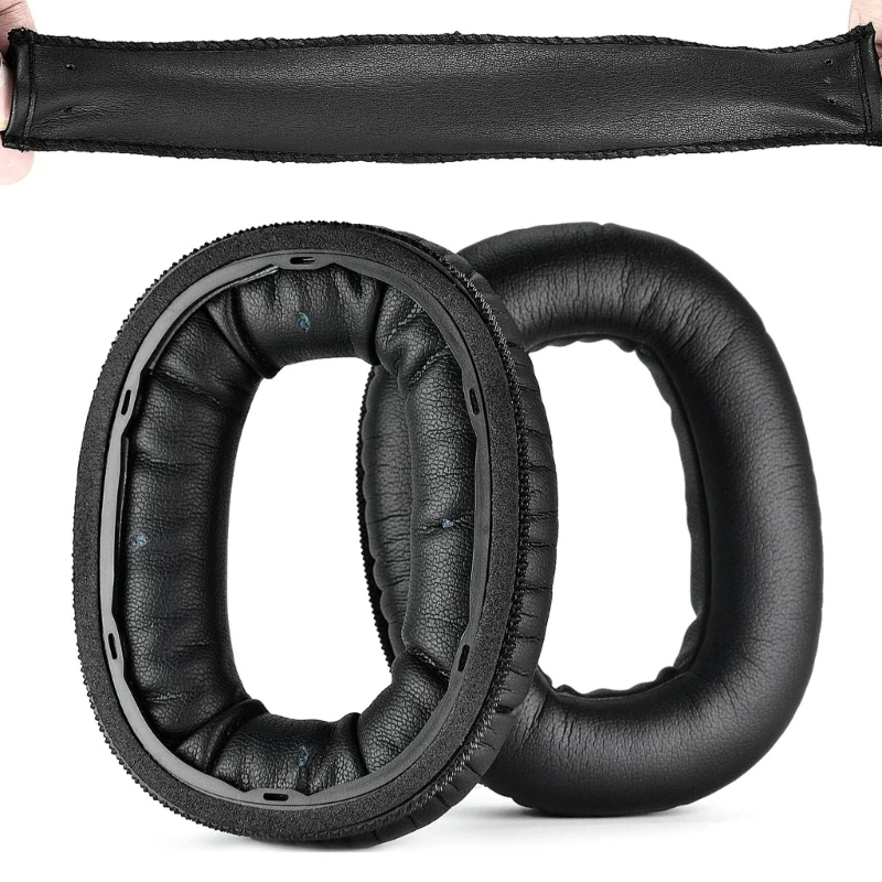 

Breathable Ear Pads Headband for MONITOR 2 ANC Headset Noise Cancelling Earmuff