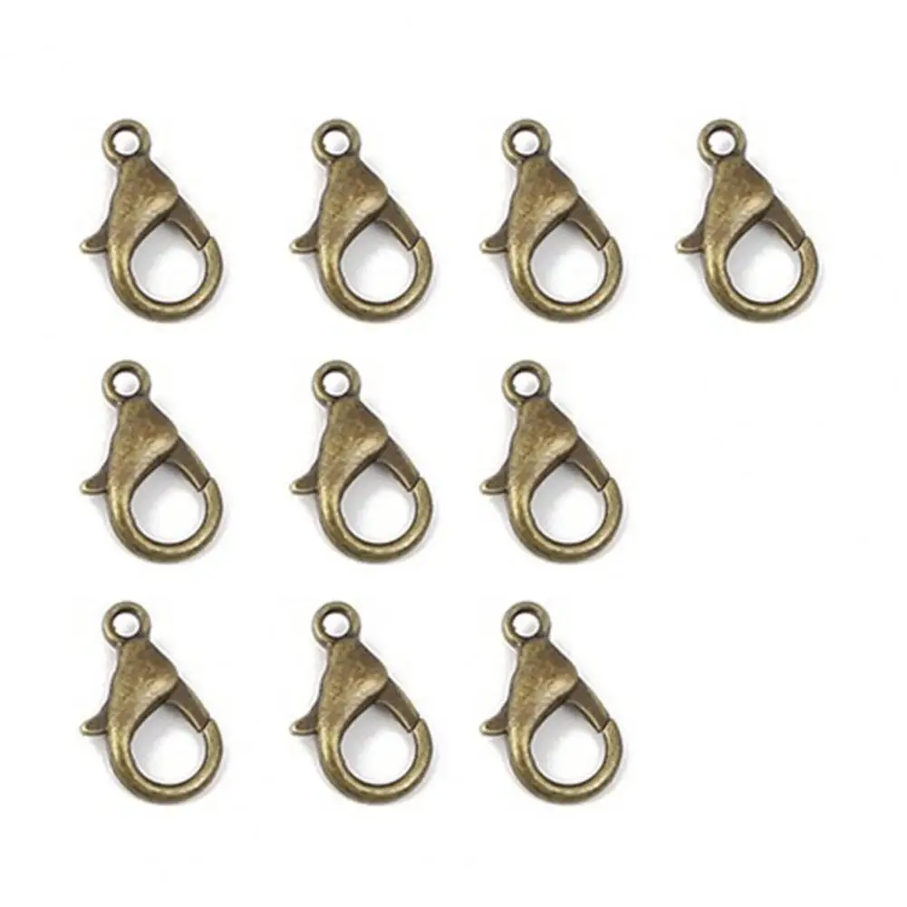 10 шт. удобные лёгкие гальванические застежки из сплава для ювелирных изделий