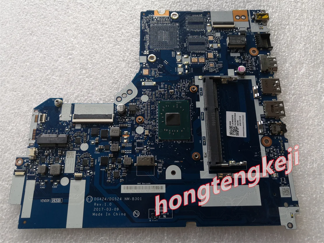 

Used dg424 dg524 nm-b301 for Lenovo IdeaPad 320-15IAP MotherBoard Main Board Celeron N3350 5B20P20644 test ok