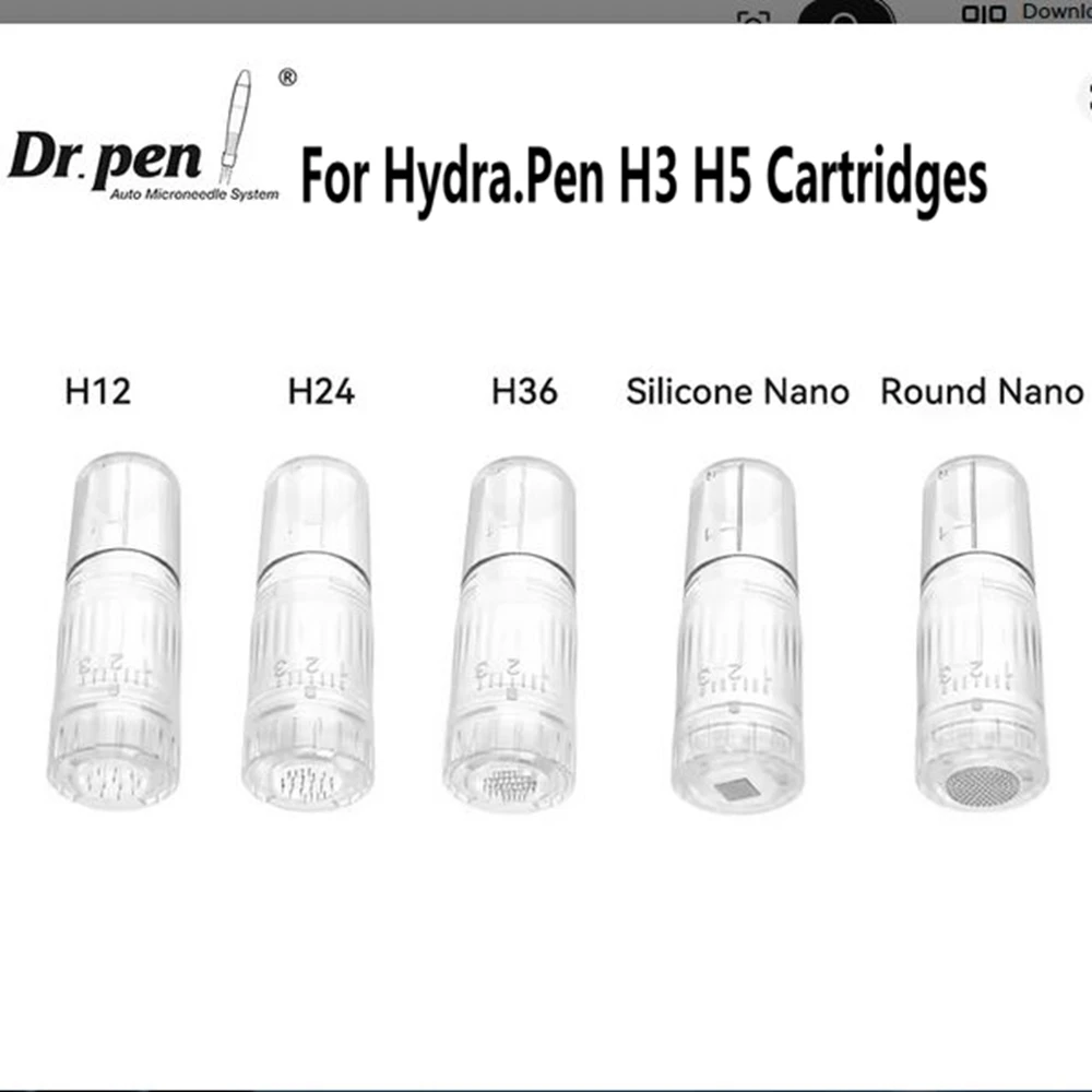 Фото Hydra Pen H5 H3 Игольчатый картридж Регулируемые микроигольные картриджи 12pin 24pin 36pin Nano Силиконовый контейнер 3 мл №1