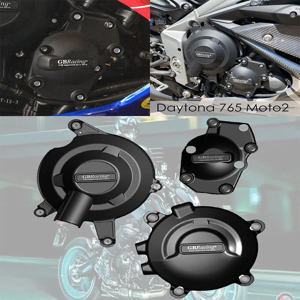

Motorcycles Engine Cover Protection Set Case for GB Racing for Triumph Daytona 675R 2013-2016 STREET TRIPLE 765 2017-2021 MOTO2