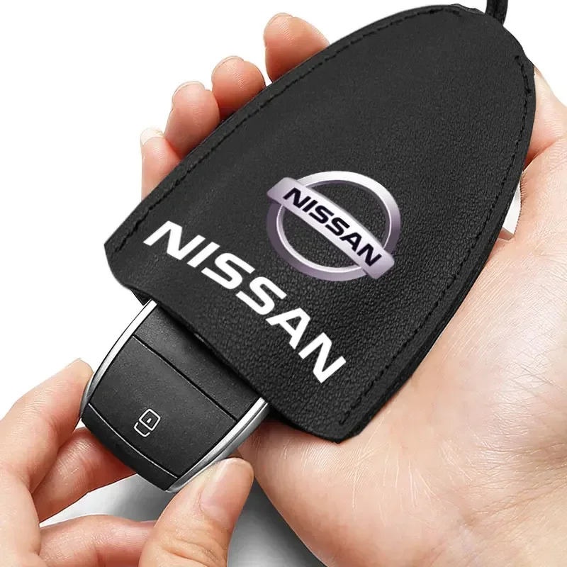 Автомобильный держатель для ключей новый кожаный брелок Nissan Qashqai Tiida Kicks Versa Leaf Sentra