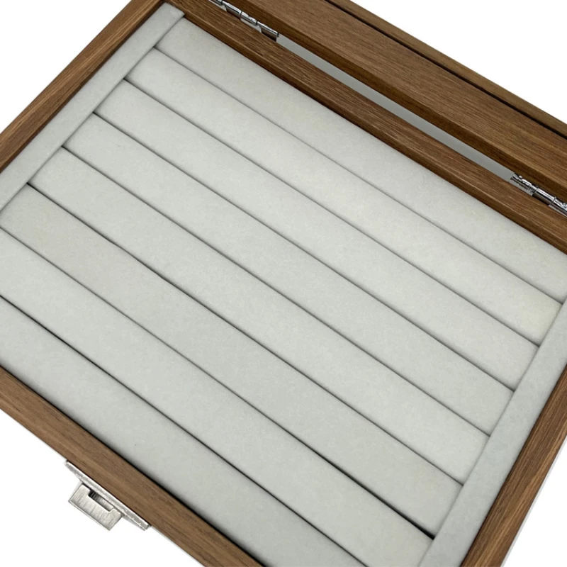 Walnut Wood Ring Jewelry Tray Box Display Storage Box Portable Ring Earrings Necklace Jewelry Gift Display Sales Box