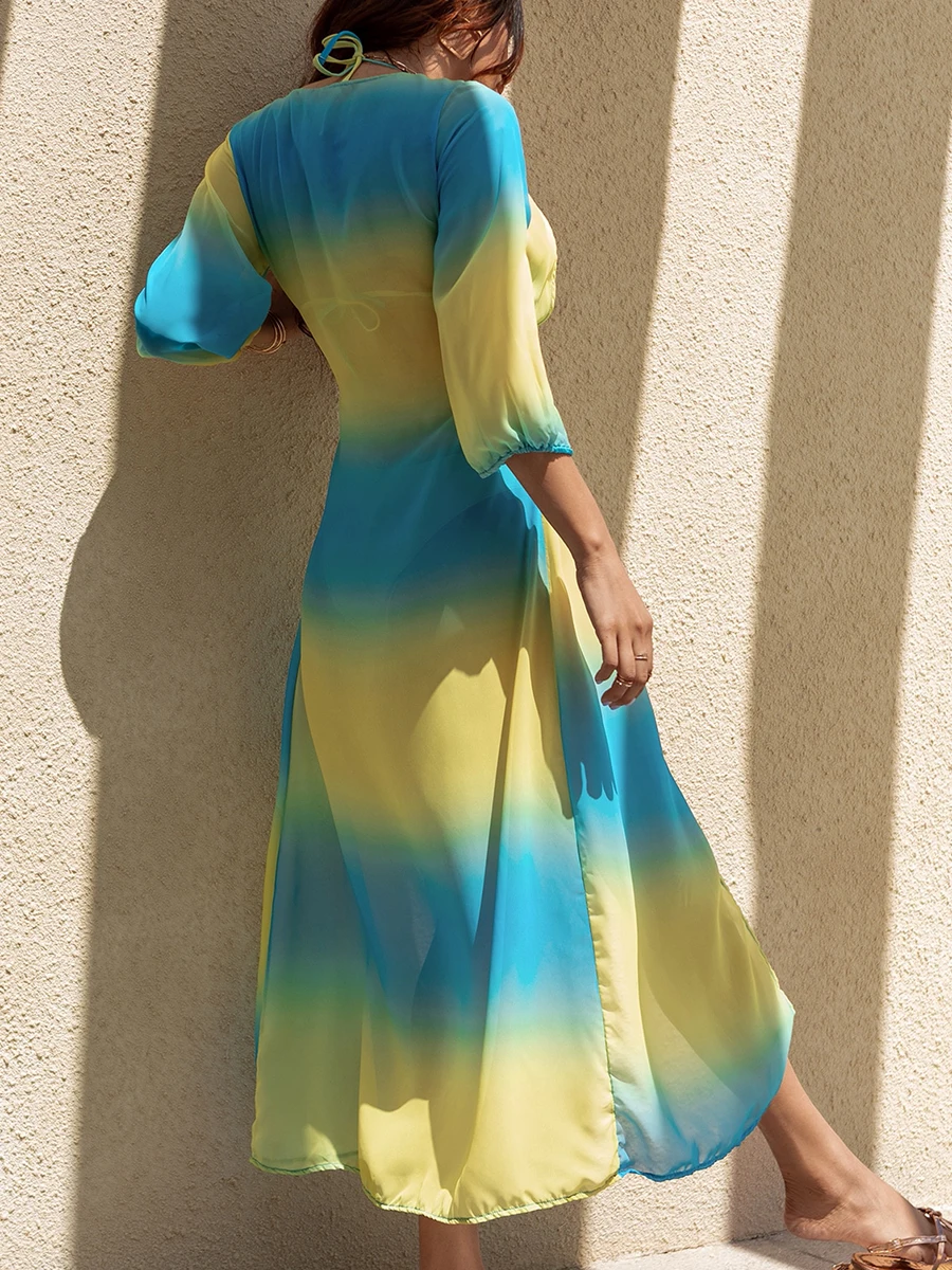 3 шт. женский купальник-бикини с эффектом омбре