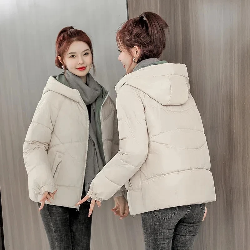 Korean Loose Cotton Padded Jacket Women Parkas 2022 New Warm Thick Bread Coat Women Winter Short Down Cotton Coat Women Outwear